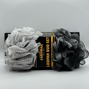 Loofah Duo Set in Black and White Body Scrubber Well Made Thick